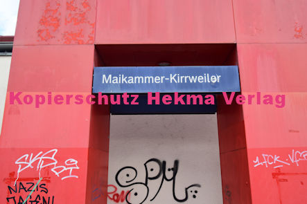 Maikammer/Kirrweiler Eisenbahn - Bahnhof - Bahnhofsschild