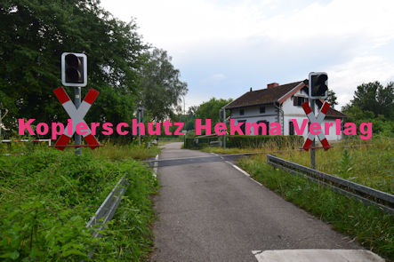 Neuburg am Rhein - Eisenbahn - Neuburg Bahnübergang - Bü 56,7 - Mittelgrundweg