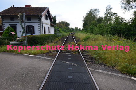 Neuburg am Rhein - Eisenbahn - Neuburg Bahnübergang - Bü 56,7 - Mittelgrundweg