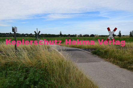 Oberhausen (Pfalz) Eisenbahn - Oberhausen Bahnübergang 1339 - An den Hofäckern/Jubiläumsbank