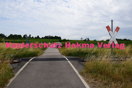 Oberhausen (Pfalz) Eisenbahn - Oberhausen Bahnübergang 1339 - An den Hofäckern/Jubiläumsbank
