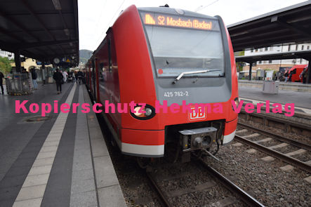 Neustadt Wstr. Eisenbahn - Neustadt Hbf - S2 Mosbach (Baden) - Bahn RheinNeckar - Wagen 425 762-2